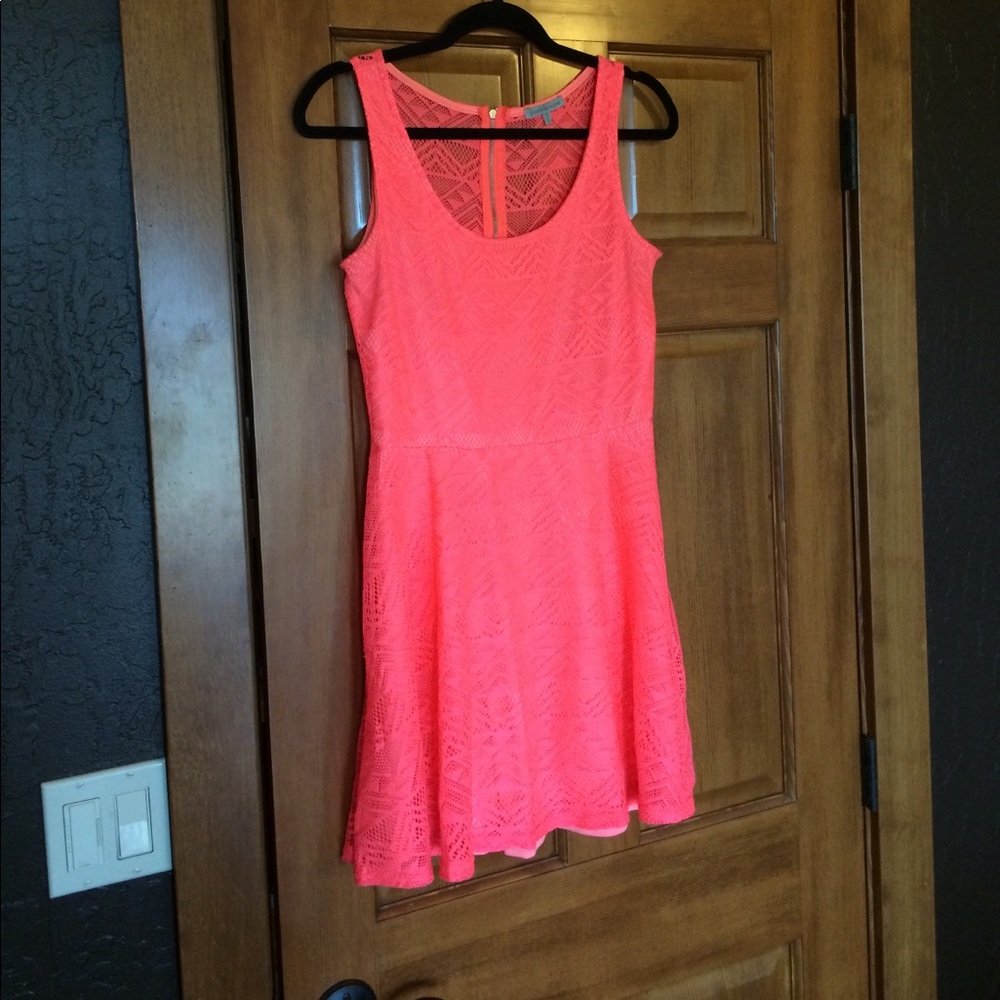 Pink lace dress
