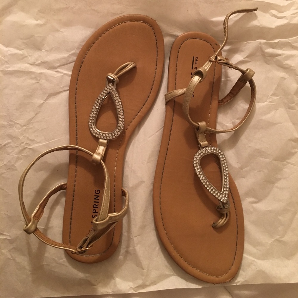 Golden sandals