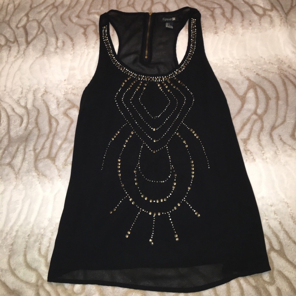Forever 21 Blck beaded Blouse