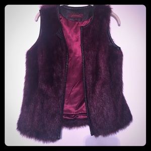 Purple fur Vest