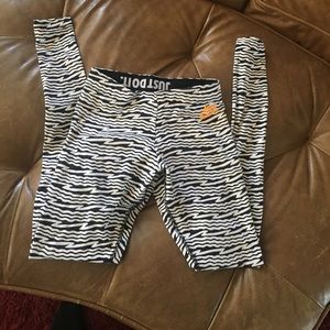 Zebra print Nike yoga pants