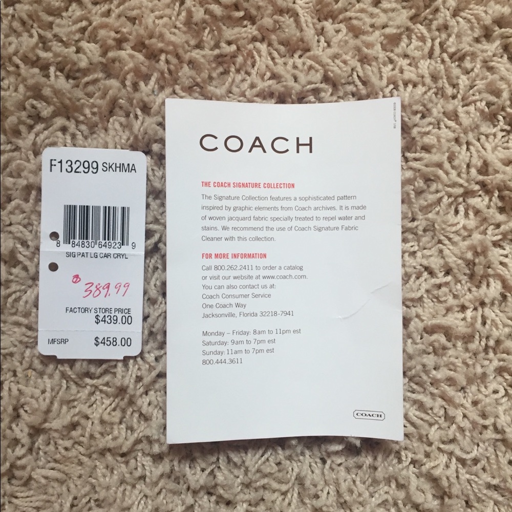 Coach Signature Pattern Satchel - Picture 2 of 4