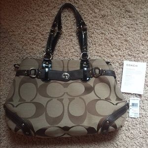 Coach Signature Pattern Satchel