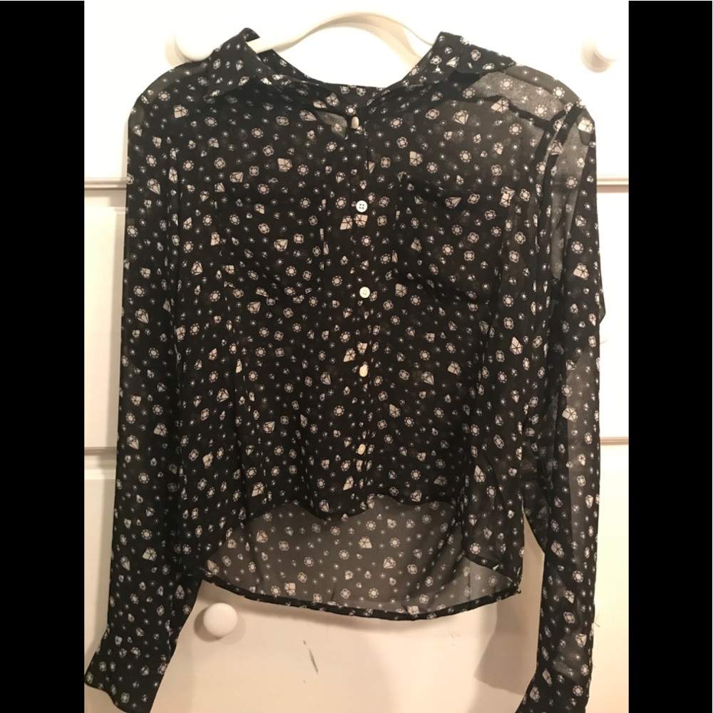 Button down long sleeve blouse
