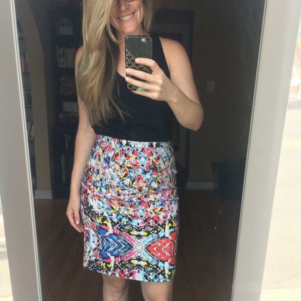 Multicolor Tahari Pencil Skirt