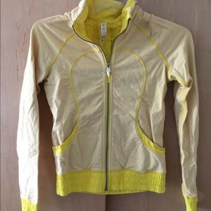Yellow lulu zip up size small