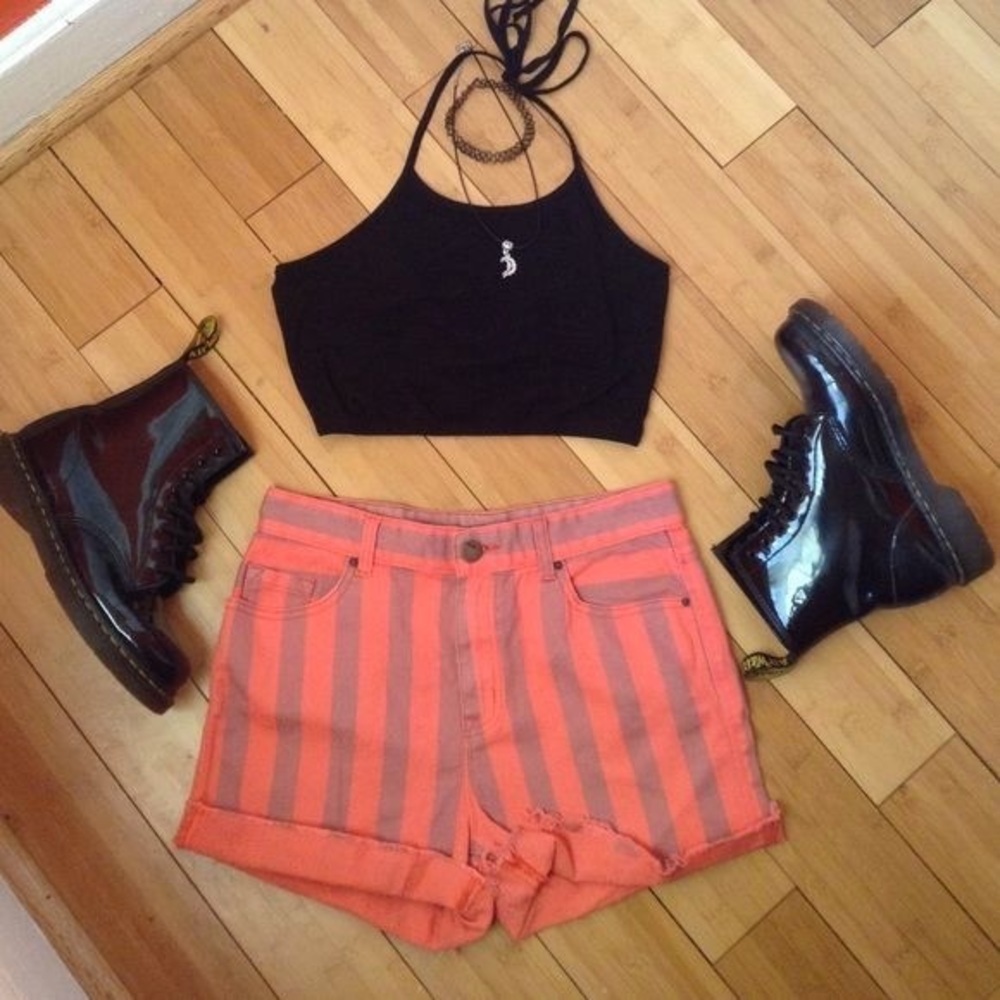 NWOT BDG striped high waisted shorts