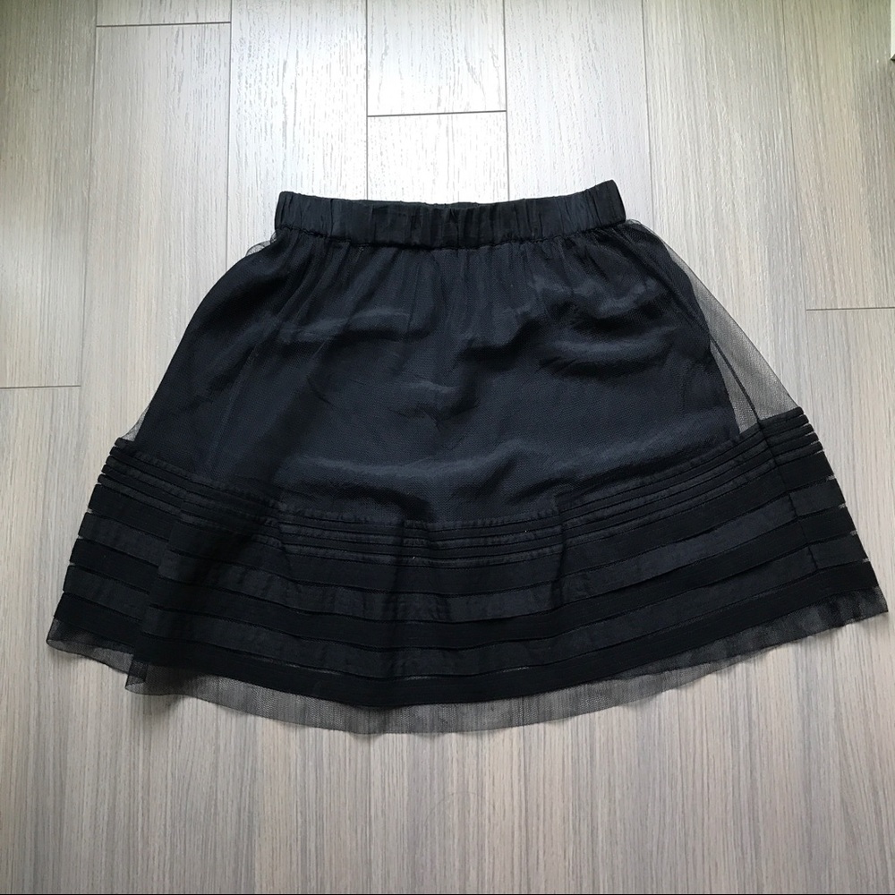 Theory Virsha Tulle Silk-trimmed Skirt