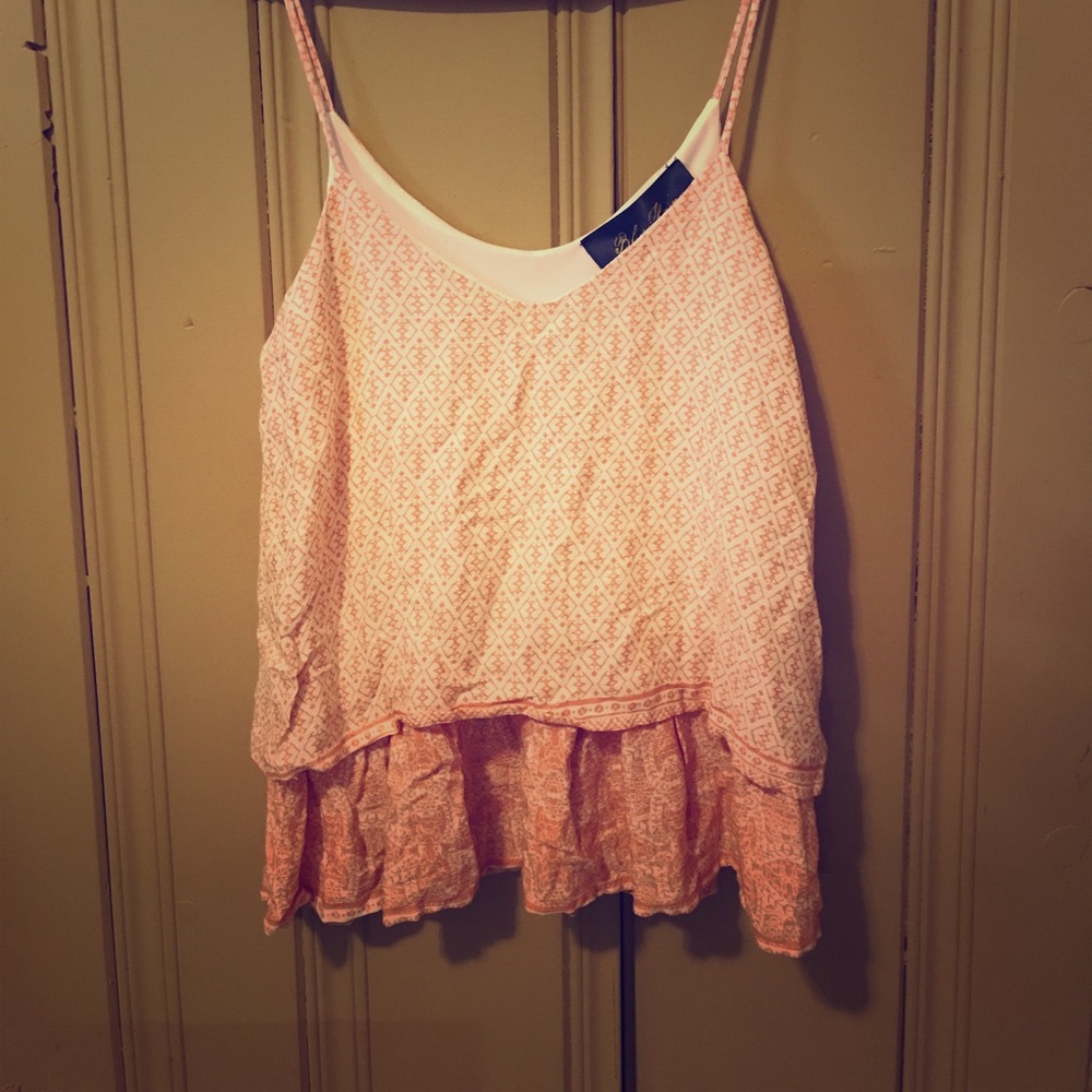 Peach and Cream Patterned Tank
