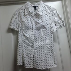 Leaf fitted short sleeve shirt