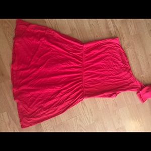 Asymmetrical pink dress