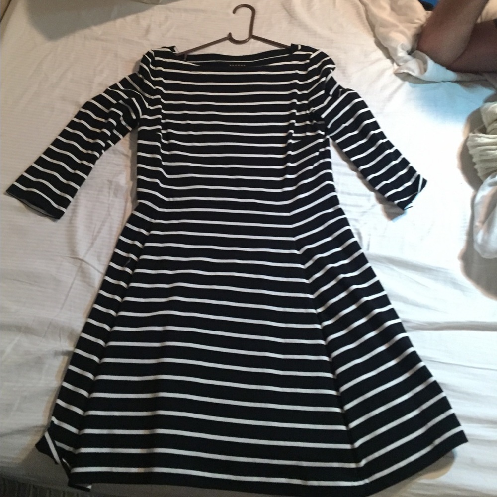 Black + white striped Kate Spade Broome st dress