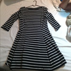 Black + white striped Kate Spade Broome st dress