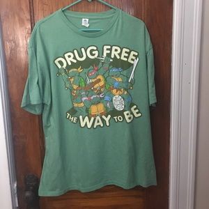 Teenage Mutant Ninja Turtles "drug free" t-shirt