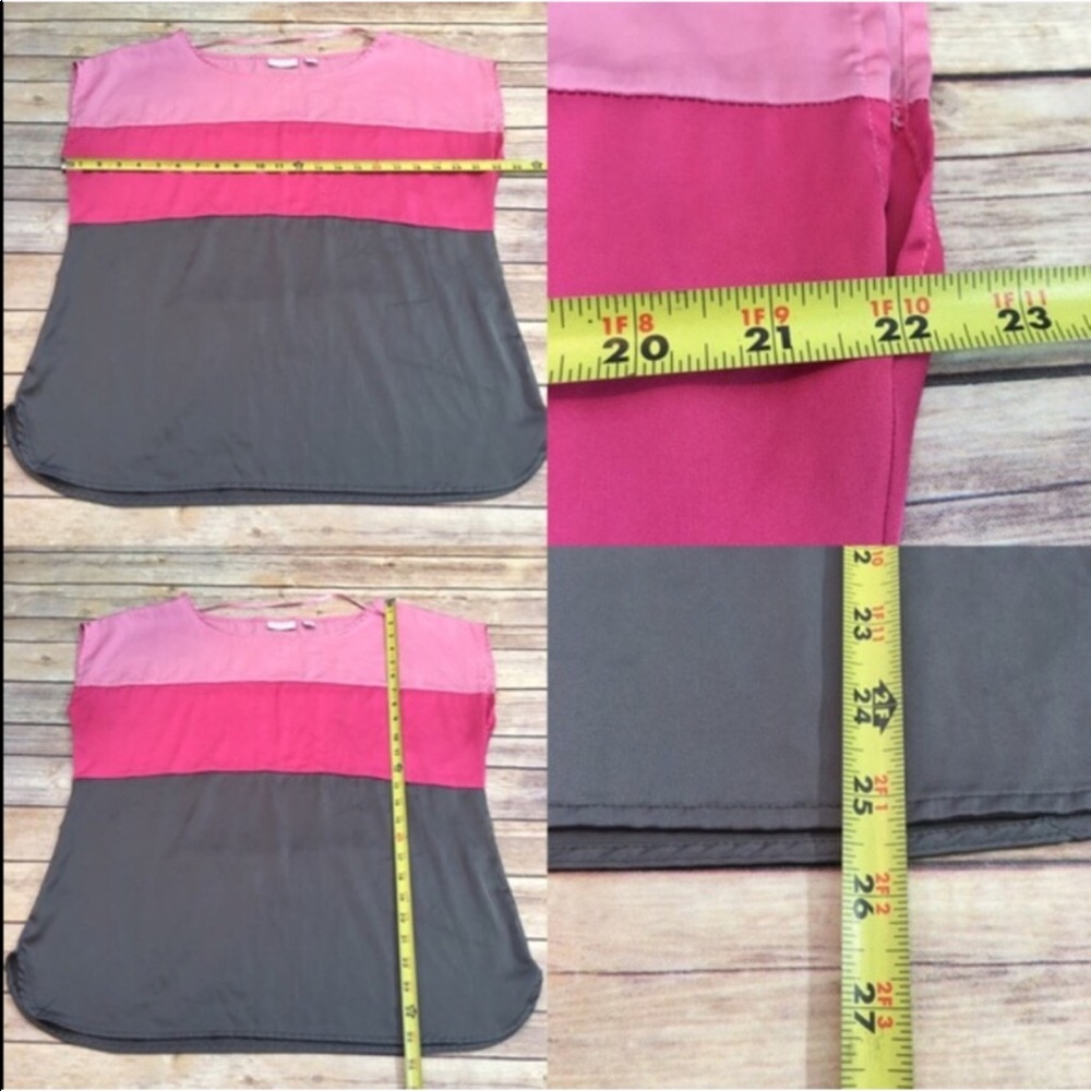 SOLD 💌Large NY & Co. Color Block Pink Blouse Top - Picture 2 of 4