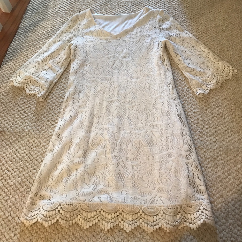 White lace dress