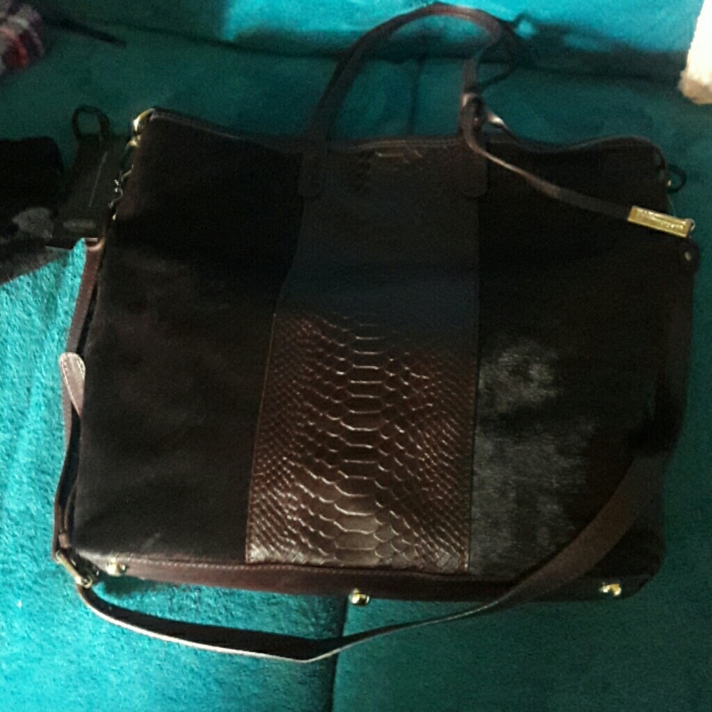 Gianni Chiarini  Brown Hair Calf Leather Handbag