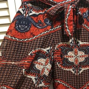 Patterned flowy pants