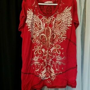 Maurices Red t shirt fluerdelis