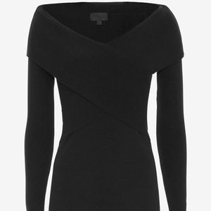 Intermix off the shoulder black sweater.