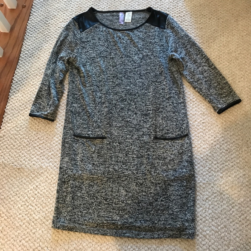 Black and white sweater dress
