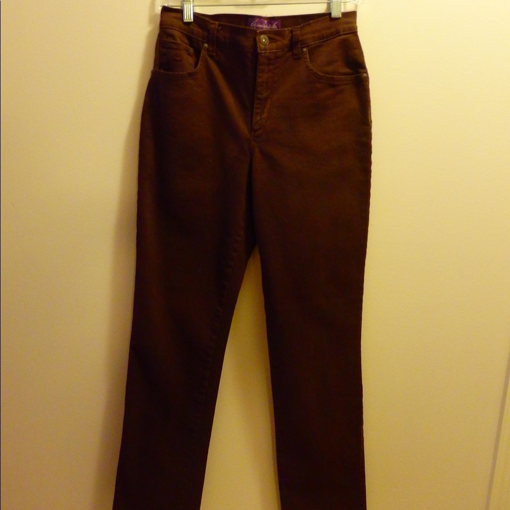 Gloria Vanderbilt long dark brown jeans