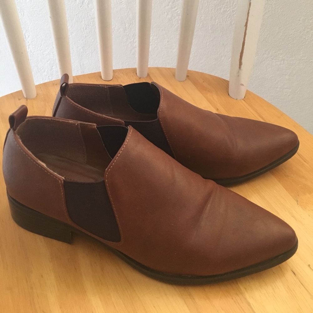 Brown Chelsea Ankle Booties