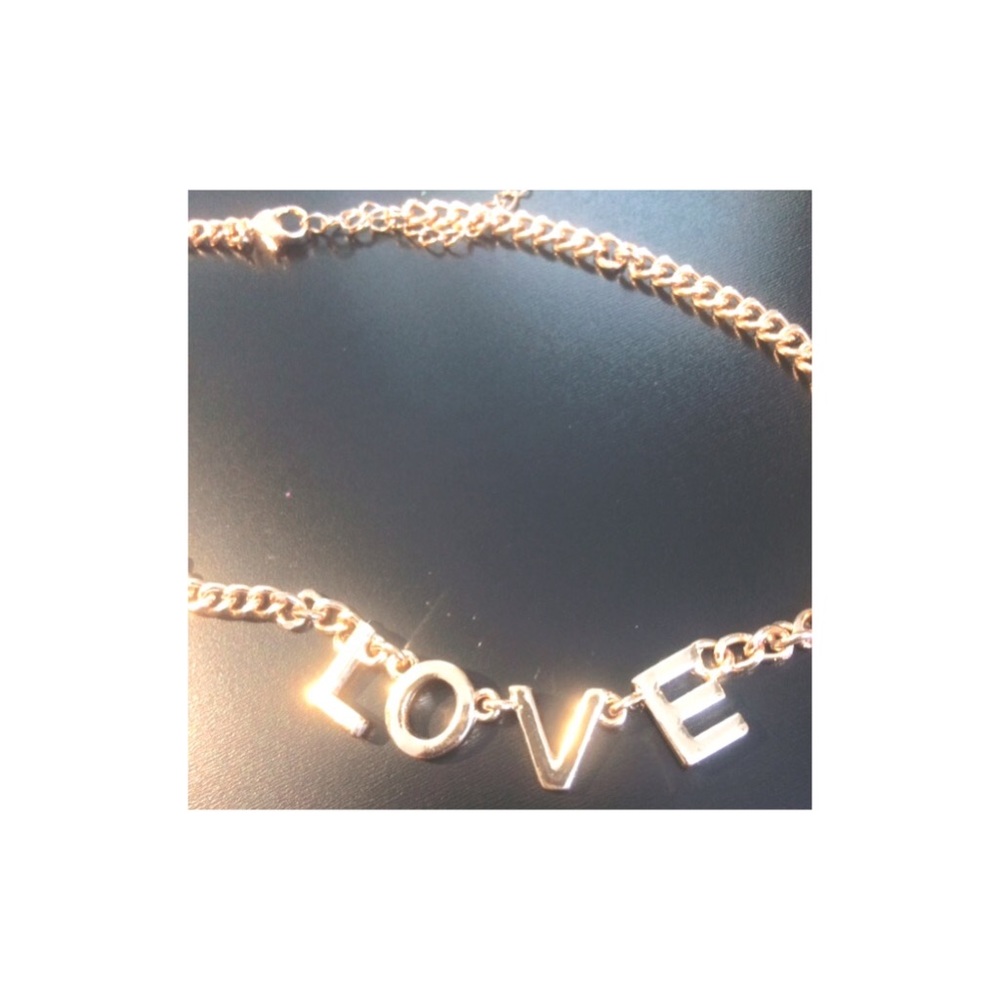 Love choker necklace.