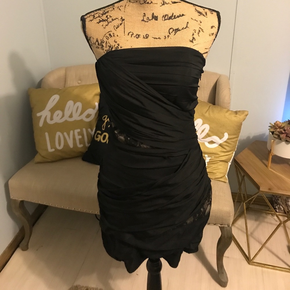 Fitted Strapless Sexy Black Little Dress