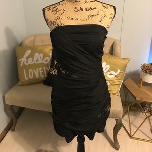 Fitted Strapless Sexy Black Little Dress