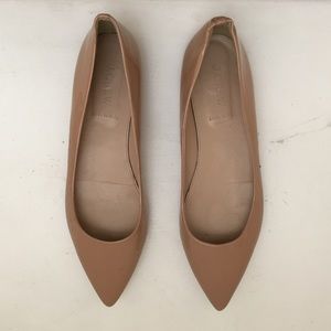 J crew Italian leather flats, nude