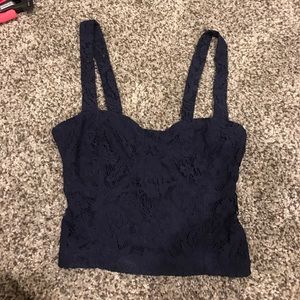 Deep blue crop top