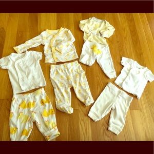 8-piece gender neutral newborn pajama bundle