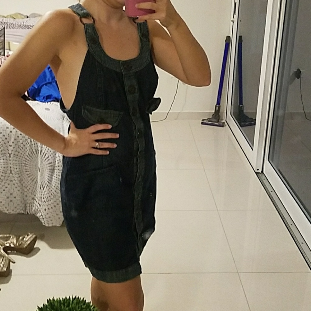 Jean coverup mini skirt dress