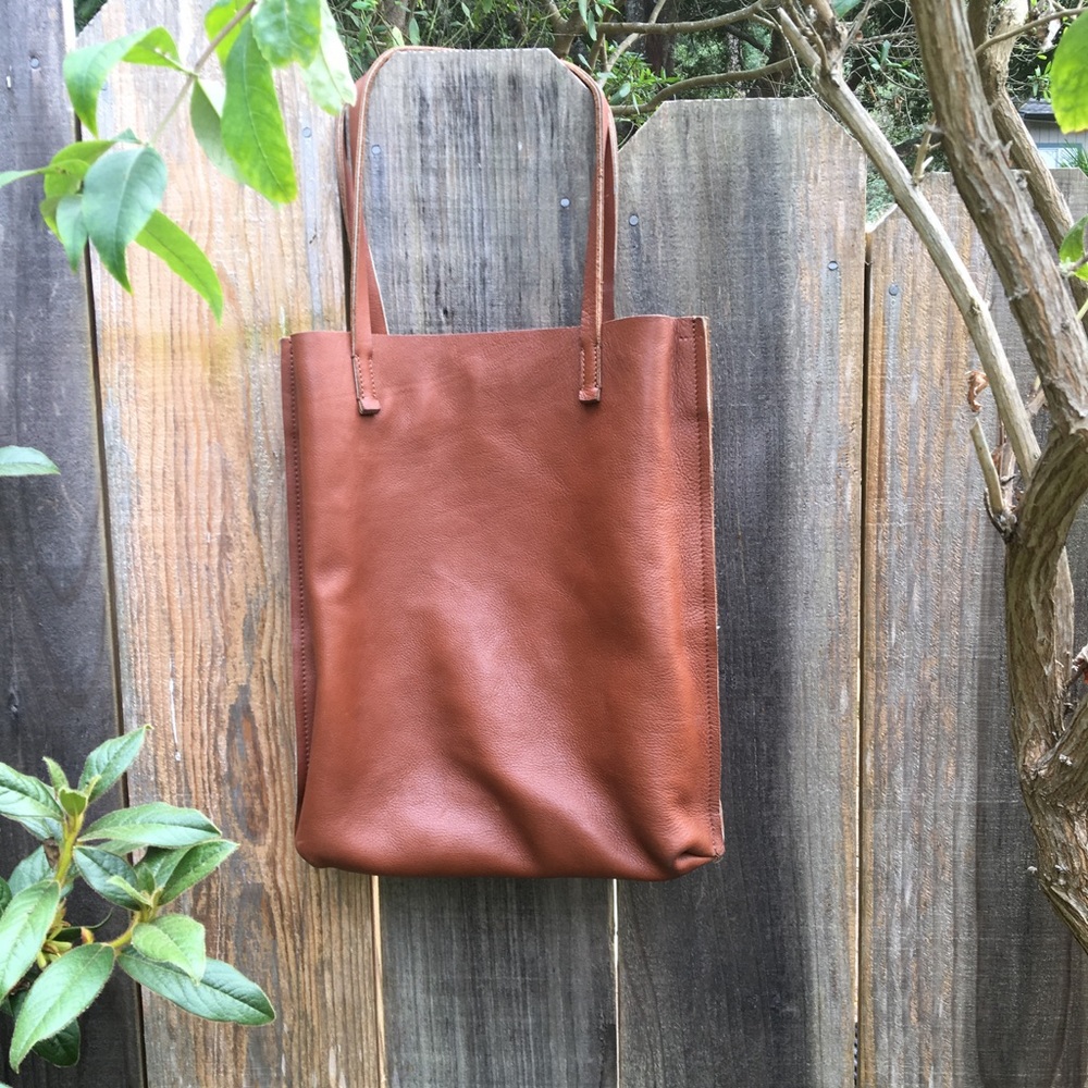 Zara double Leather Tote Bag