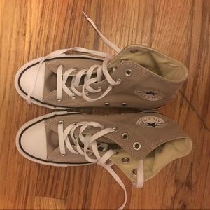 Brand New Beige Converse High Tops