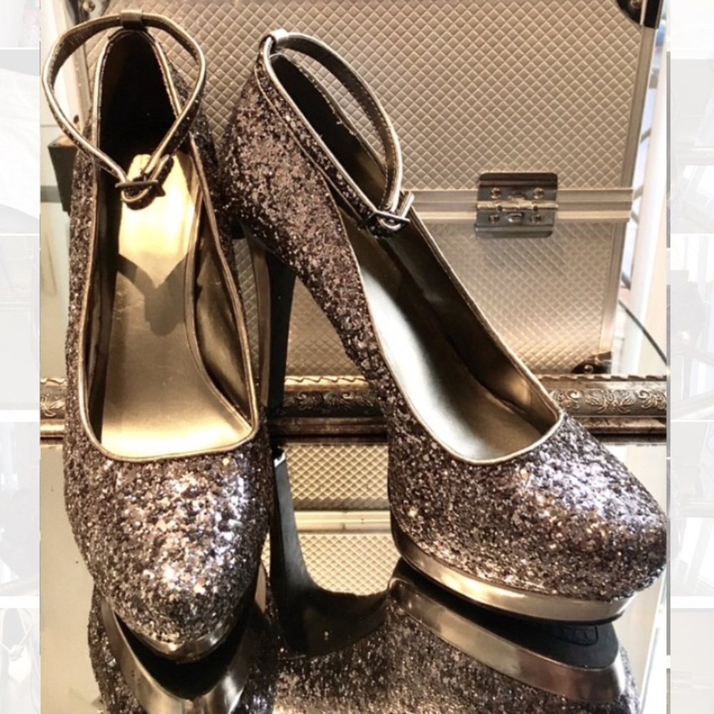 Silver Sparkly heels