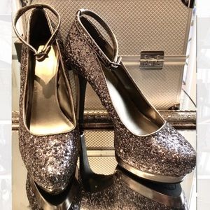 Silver Sparkly heels