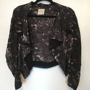 UO SILENCE + NOISE Silk Abstract Silk Blazer
