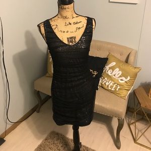 Sexy black and Gray Sequin Mini Dress