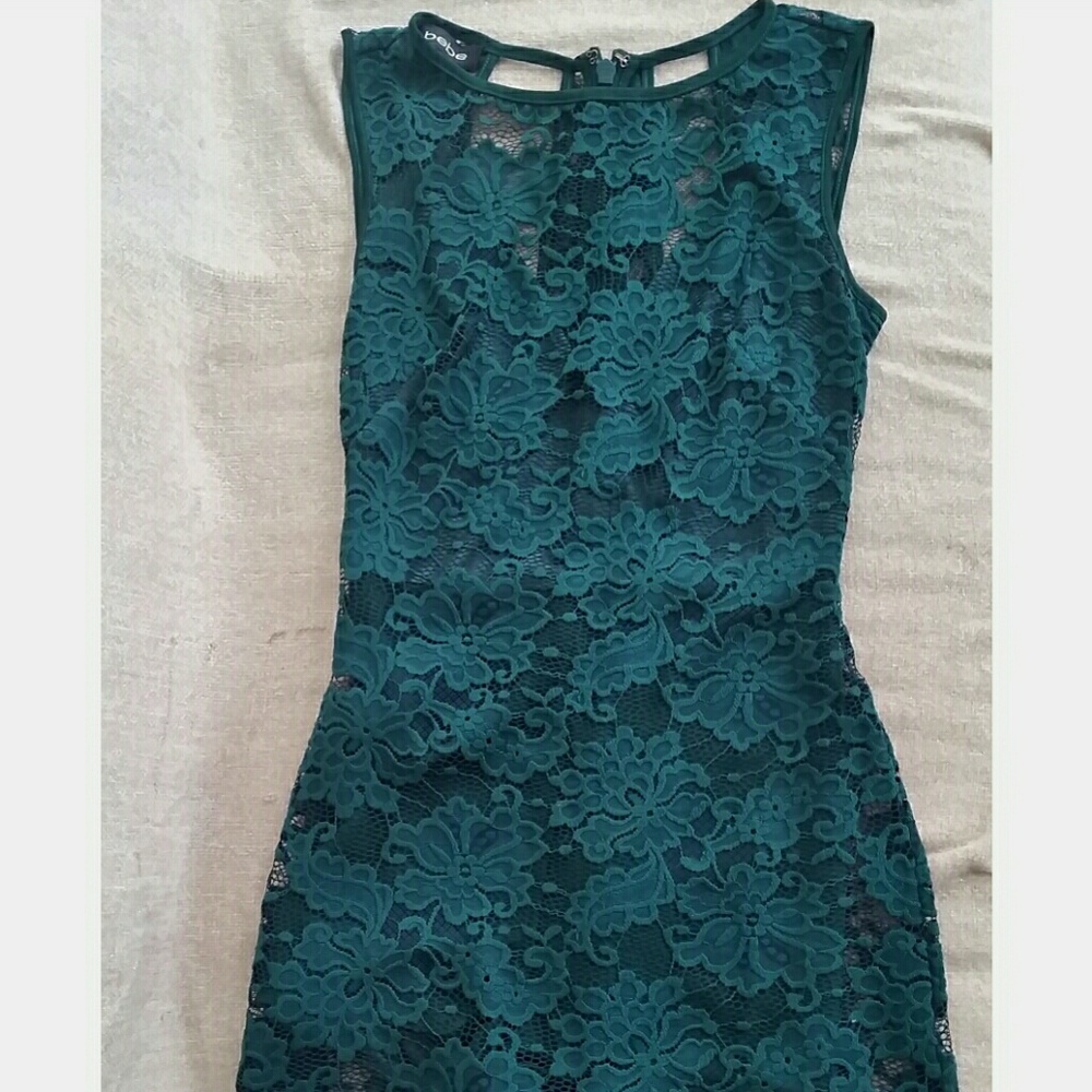 Beautiful lace sleeveless dress in Botanical Green