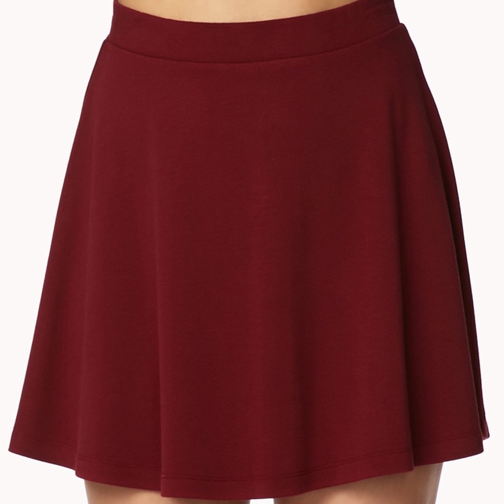 NWOT Maroon/burgundy Skater skirt from Forever 21