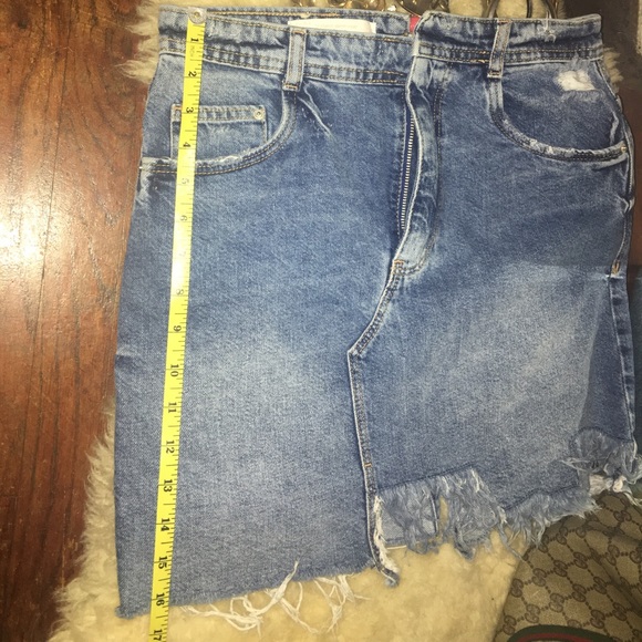 Zara Denim frayed skirt - Picture 8 of 8