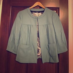 3/4 sleeve wool jacket