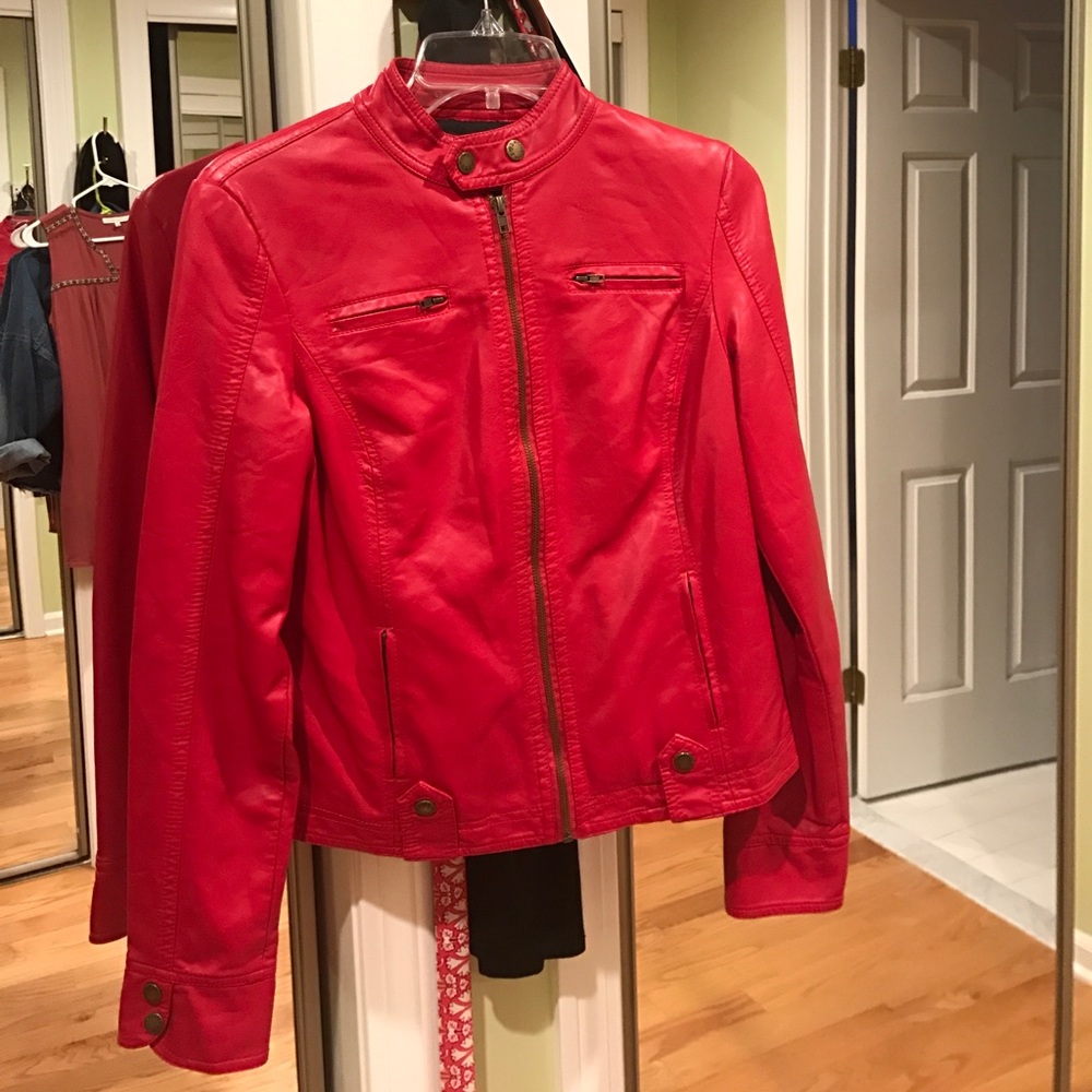 Red pleather jacket