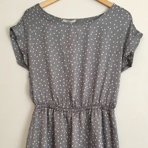Grey and White Polka Dot Dress NWT