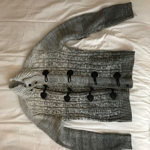 EXPRESS Zip Up grey/white cardigan S