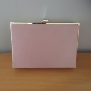 NEW BCBG MAXAZRIA pink satin clutch