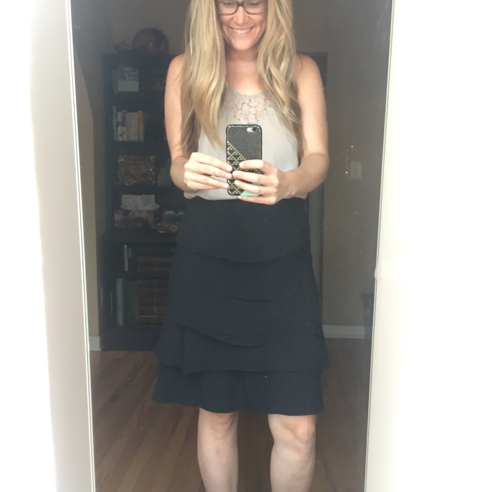 Ruffled Pencil Skirt