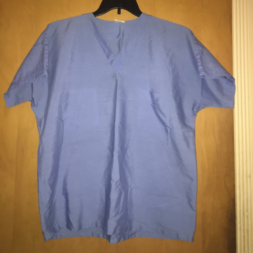 Powder Blue Scrub Top